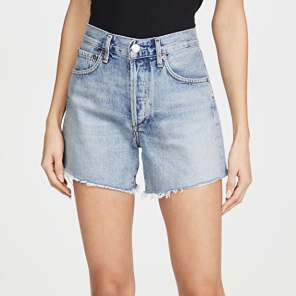 Agolde Pants - AGOLDE Reese Relaxed Cut Off Denim Shorts